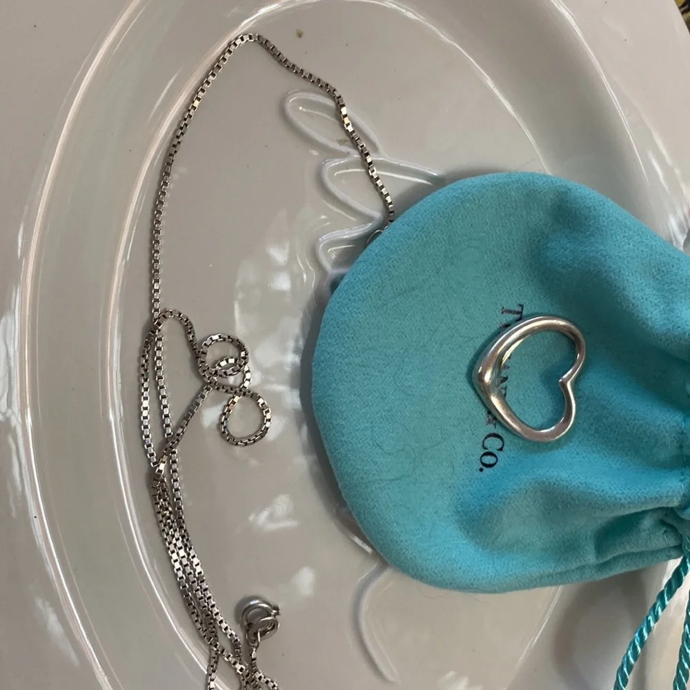 Authentic Tiffany & Co. Open Heart Pendant - Picture 4 of 7